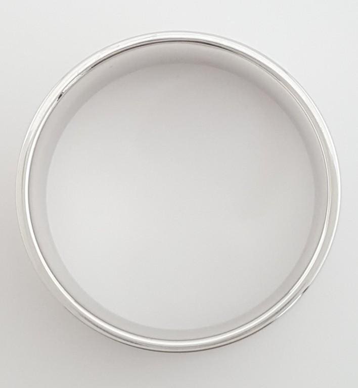 Men's 14k White Gold Wedding Band Ring 7.5 mm 9.5 grams Size 10