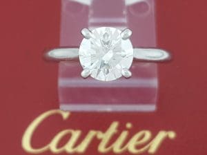 Cartier Solitaire 1895 Round Diamond Engagement Ring 1.32 ct Platinum Rtl $26K