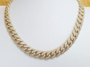 Cuban Diamond Chain Necklace 20 ct 340.6 Grams 22" 10K Yellow Gold 16mm Rtl $80K