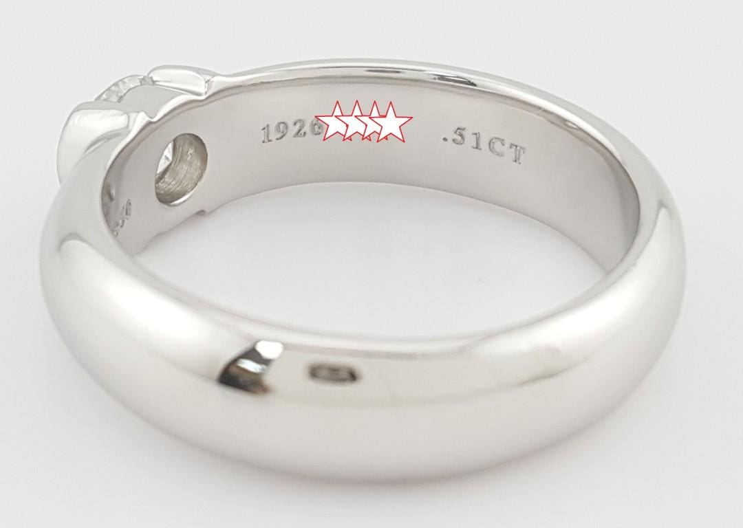 Tiffany & Co Etoile Round Diamond Solitaire Plat Engagement Ring 0.51 ct $6.7k