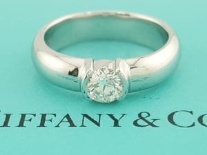Tiffany & Co Etoile Round Diamond Solitaire Plat Engagement Ring 0.51 ct $6.7k