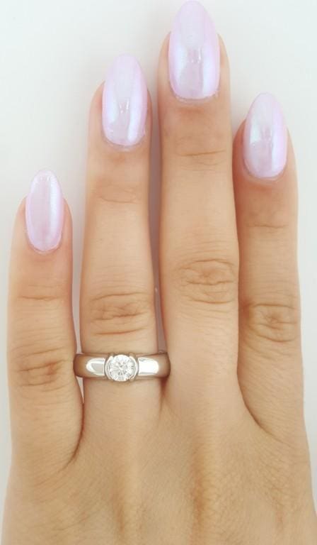 Tiffany & Co Etoile Round Diamond Solitaire Plat Engagement Ring 0.51 ct $6.7k