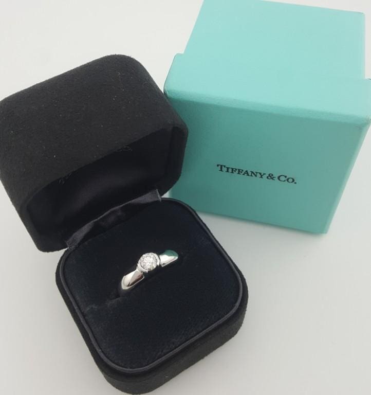 Tiffany & Co Etoile Round Diamond Solitaire Plat Engagement Ring 0.51 ct $6.7k