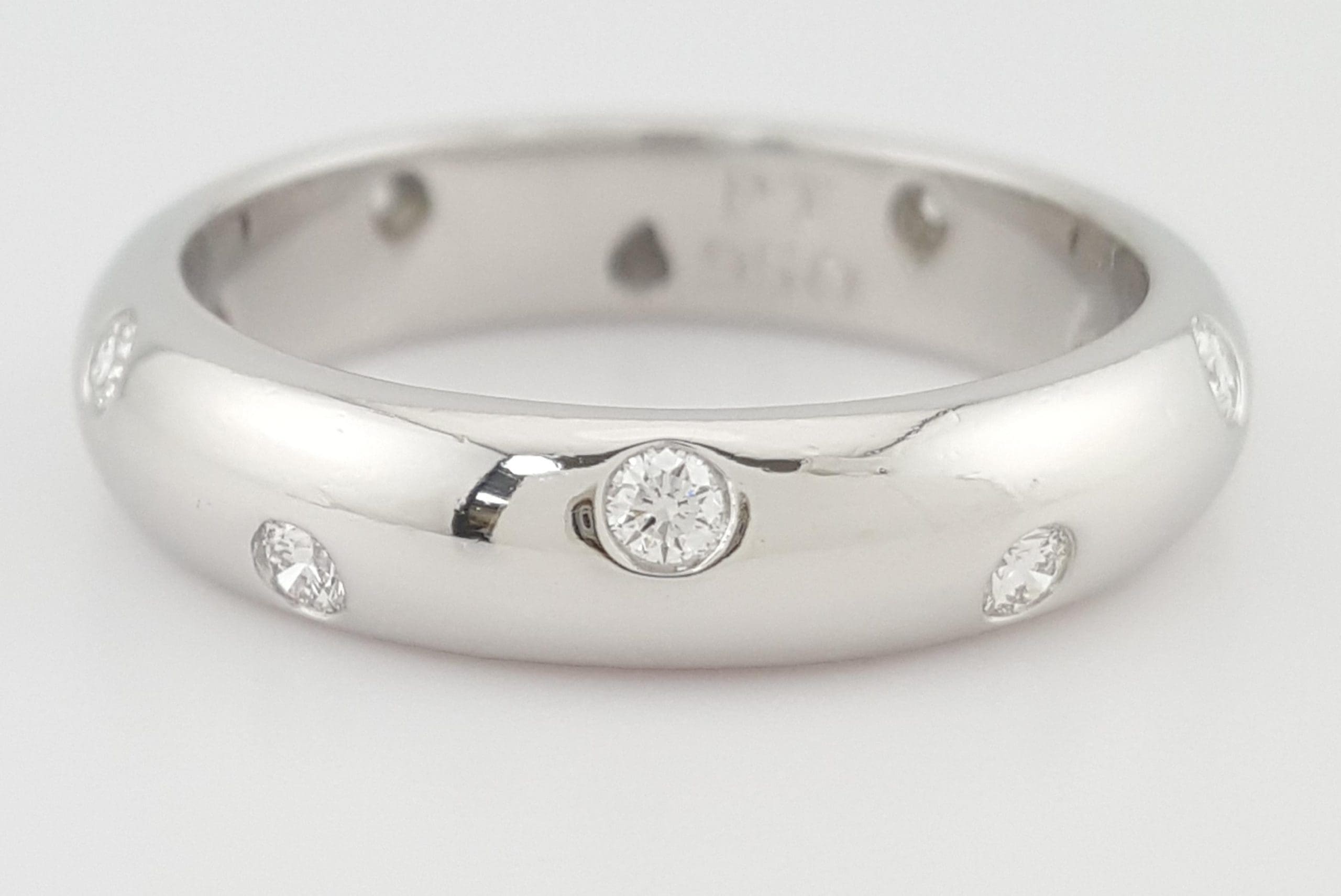 Tiffany & Co Etoile Round Diamond Band Ring 0.3 ct Platinum Rtl $3,900