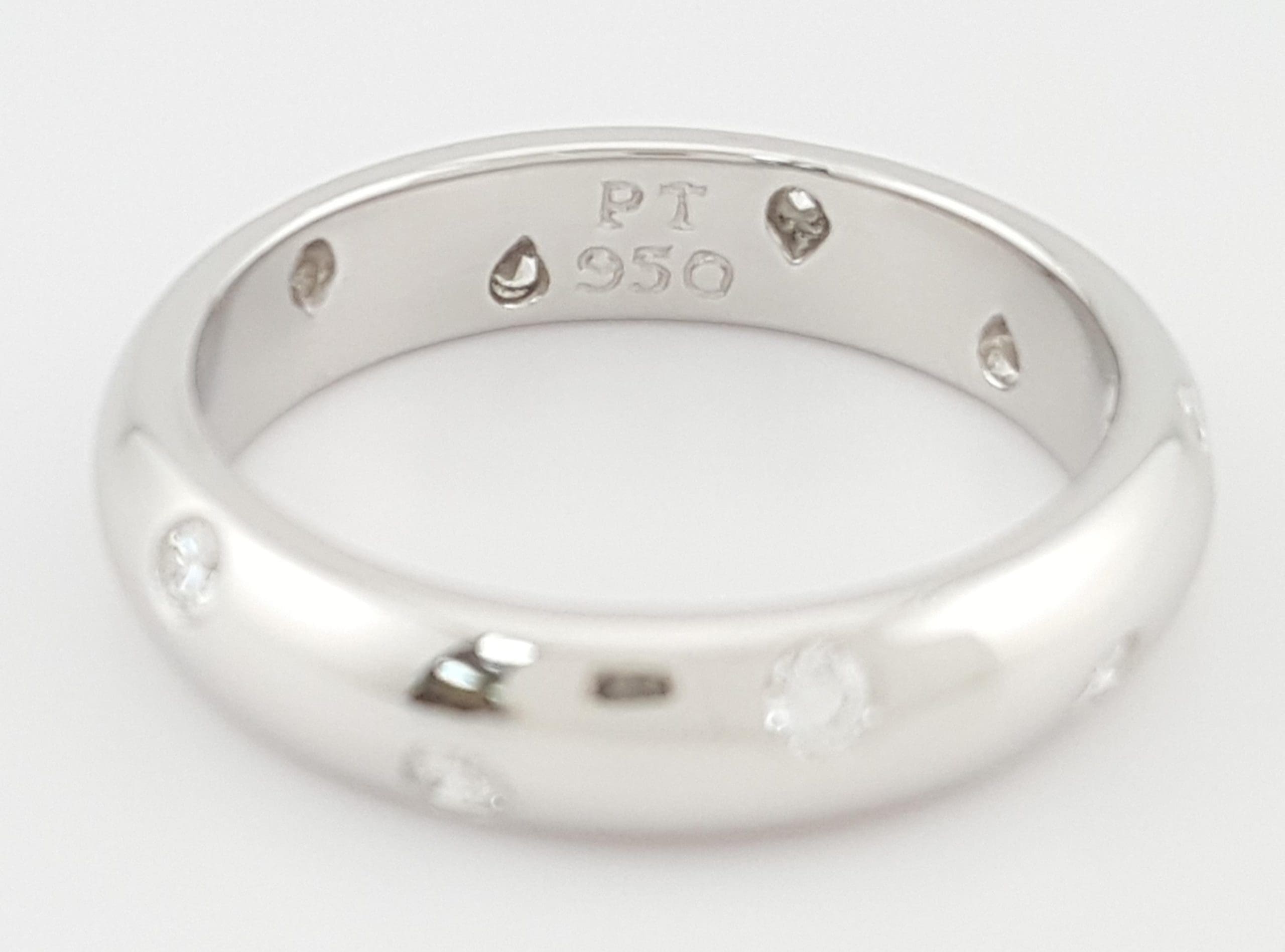 Tiffany & Co Etoile Round Diamond Band Ring 0.3 ct Platinum Rtl $3,900