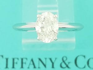 Tiffany & Co Oval Diamond Solitaire Platinum Engagement Ring 1 ct Rtl $14K