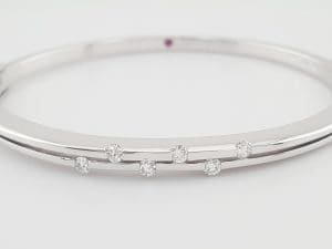 Roberto Coin Classica Parisienne Diamond Bracelet 0.42 ct 18k Gold 6.5" 24.6 Gr
