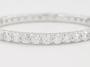 Round Diamond Full Circle Eternity Wedding Anniversary Ring 0.5 ct 14k W Gold