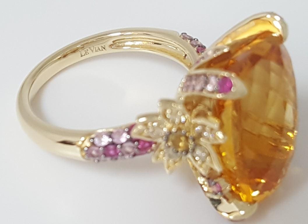 LeVian Le Vian Crazy Collection Citrine Ring 14K Yellow Gold 11.25 ct Rtl $7,750