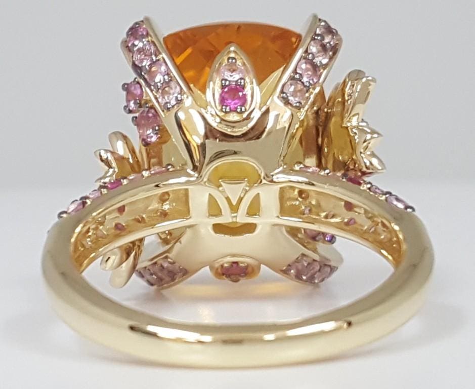 LeVian Le Vian Crazy Collection Citrine Ring 14K Yellow Gold 11.25 ct Rtl $7,750