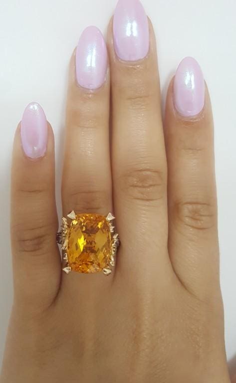 LeVian Le Vian Crazy Collection Citrine Ring 14K Yellow Gold 11.25 ct Rtl $7,750