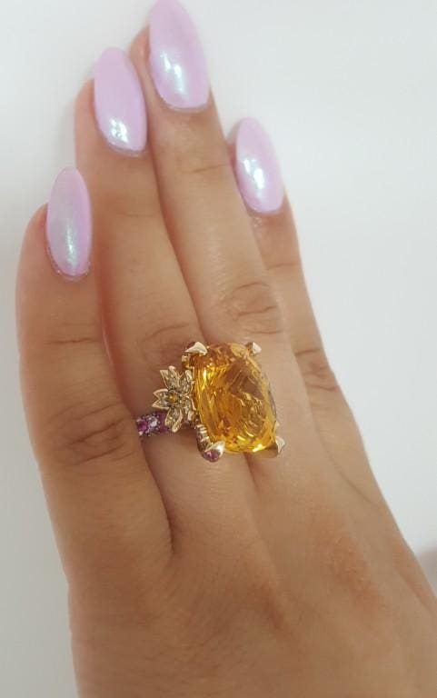 LeVian Le Vian Crazy Collection Citrine Ring 14K Yellow Gold 11.25 ct Rtl $7,750
