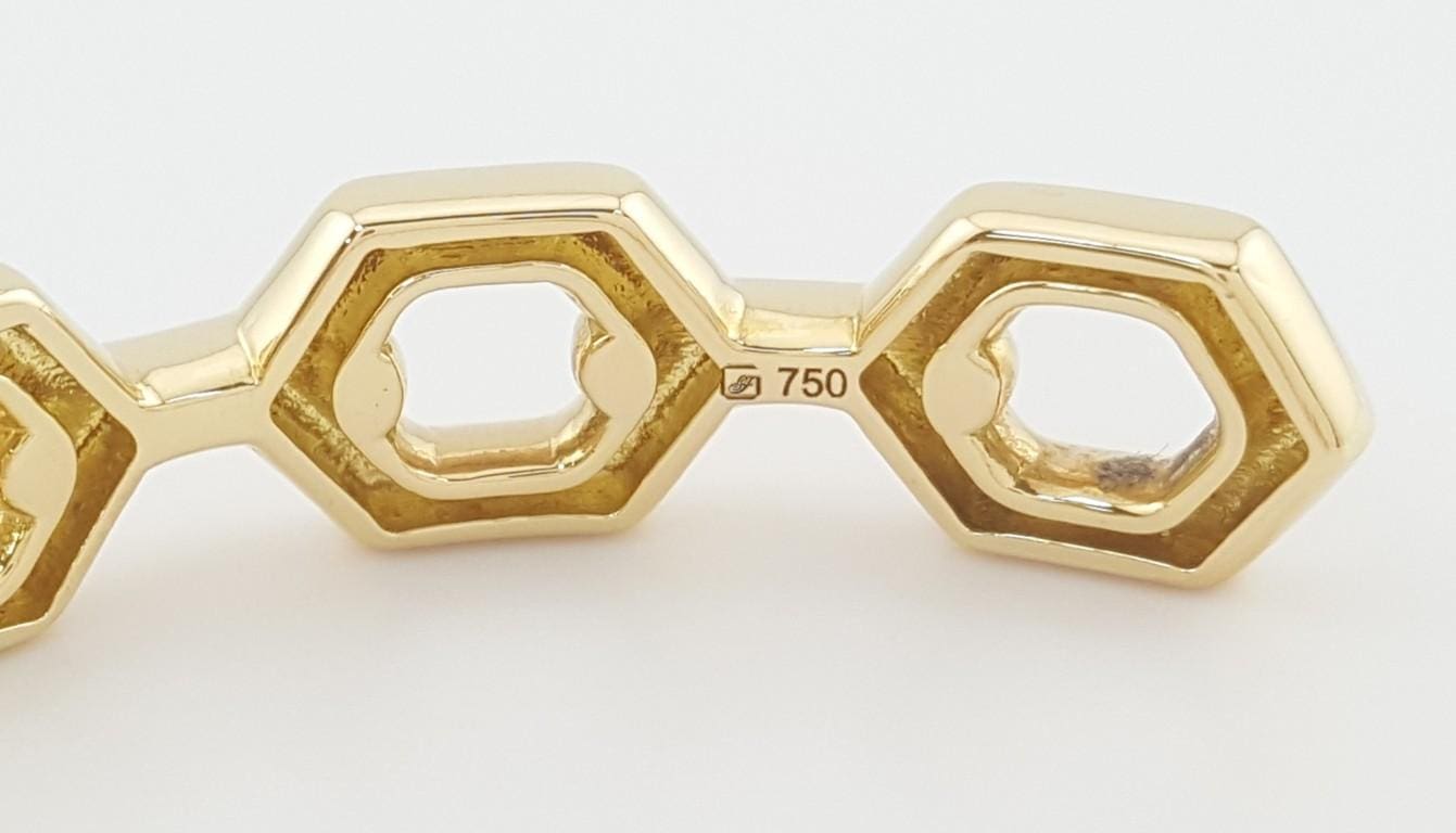 Gumuchian Honeybee Cuff Bangle 18K Yellow Gold Round Diamond 0.44 ct Retail $15K