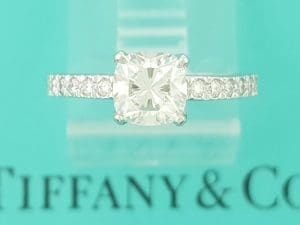 Tiffany & Co Novo Cushion Cut Diamond Engagement Ring 0.91 ct Retail $9,100