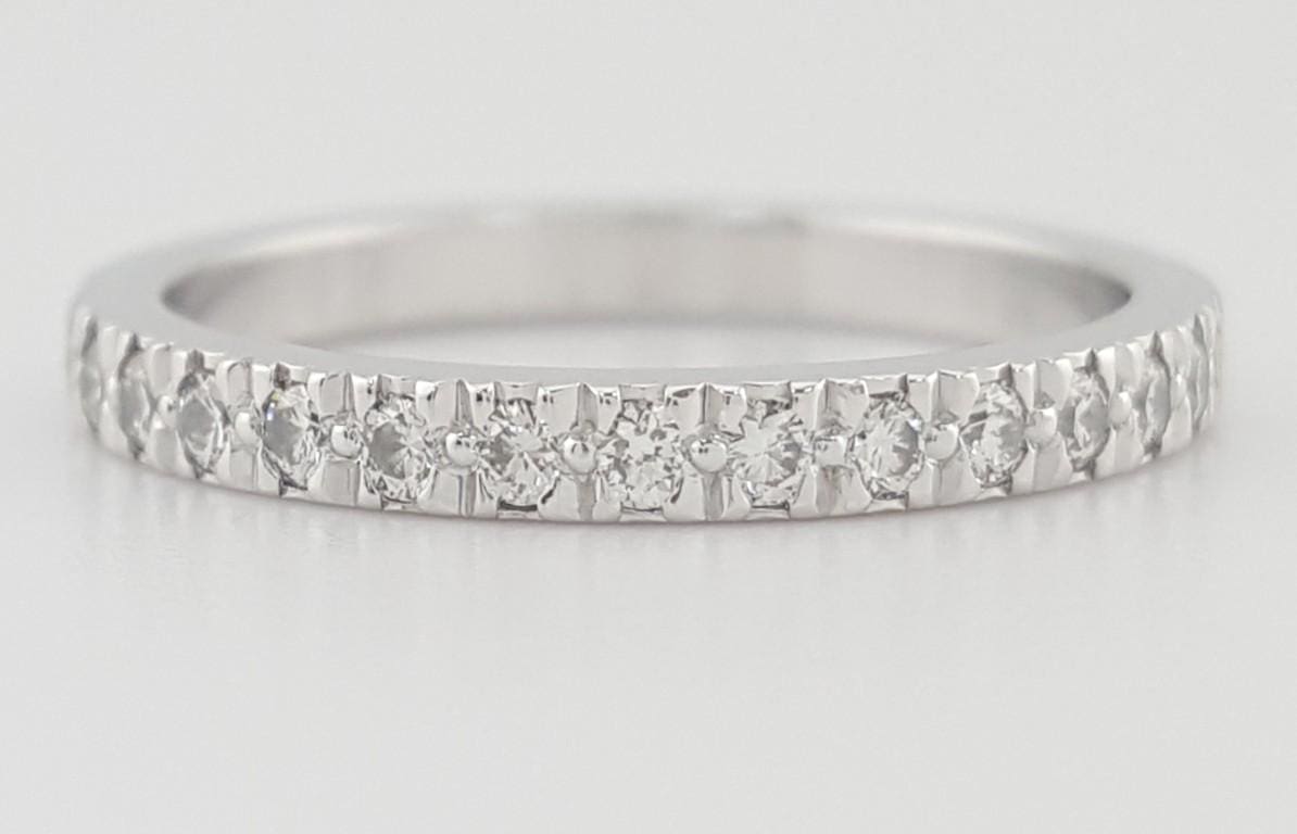 Tiffany & Co Novo Half Circle Diamond Wedding Band Ring 0.25 ct Platinum $3,400
