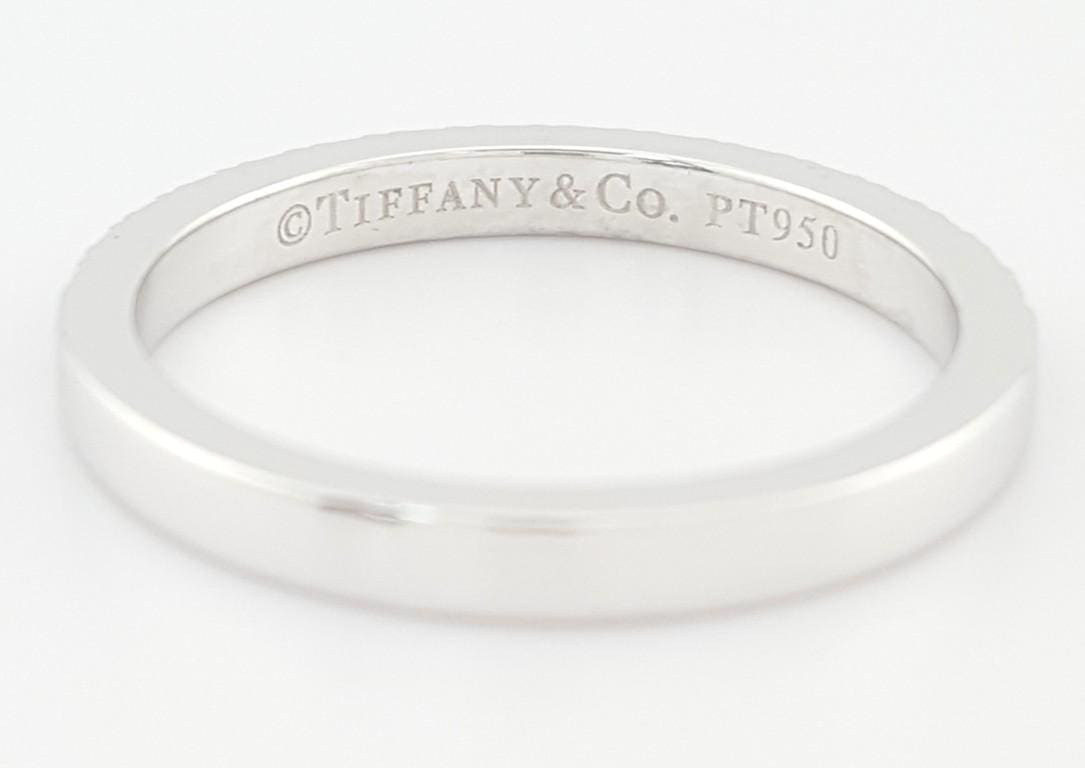 Tiffany & Co Novo Half Circle Diamond Wedding Band Ring 0.25 ct Platinum $3,400