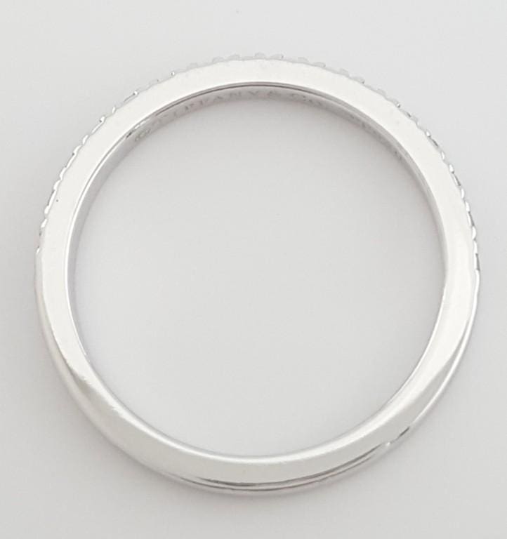 Tiffany & Co Novo Half Circle Diamond Wedding Band Ring 0.25 ct Platinum $3,400