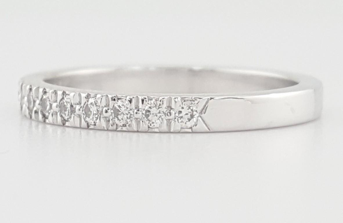 Tiffany & Co Novo Half Circle Diamond Wedding Band Ring 0.25 ct Platinum $3,400