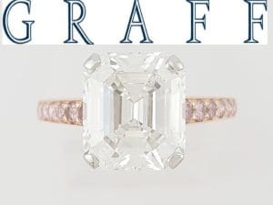 Graff Emerald Cut & Pink Diamond Engagement Ring 4.25 ct 18k & Plat Retail $200K