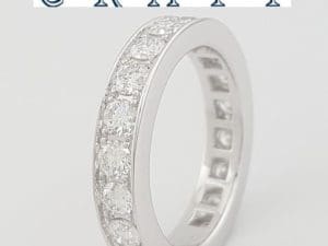 Graff Diamond Eternity Wedding Band 18k White Gold 2 ct 4mm Retail $13K