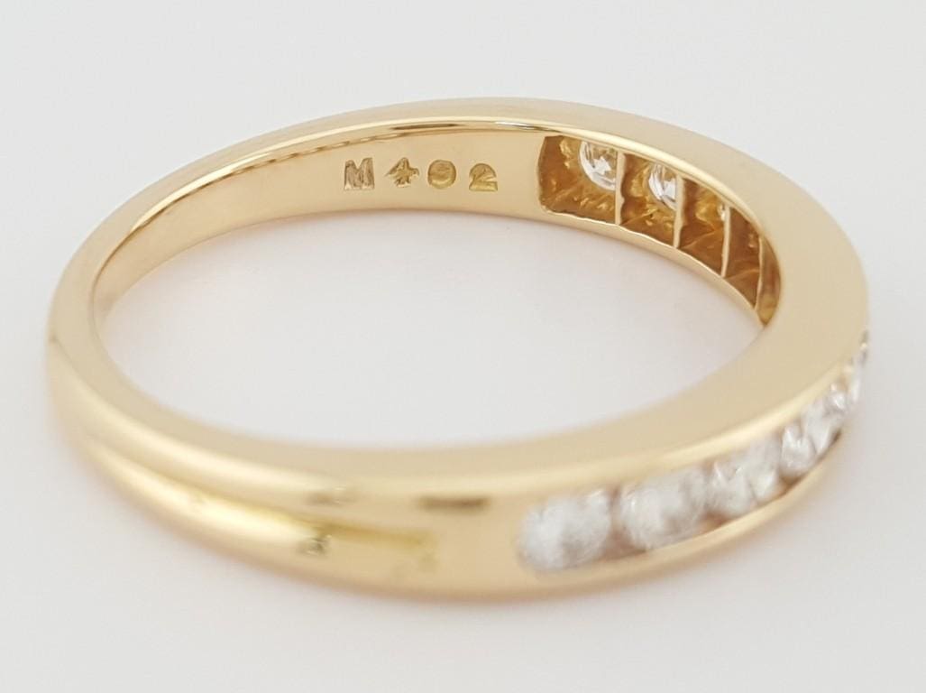 Tiffany & Co Half Circle Diamond Channel Set Wedding Band 18K Gold 3mm 0.5 ct