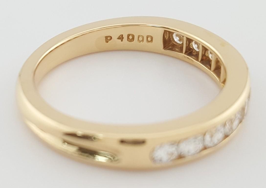Tiffany & Co Half Circle Diamond Channel Set Wedding Band 18K Gold 3mm 0.5 ct #2