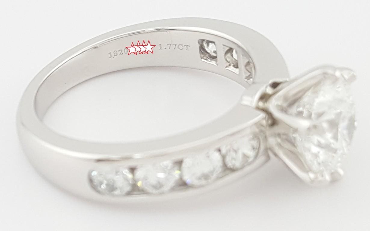 Tiffany & Co Round Diamond Channel Set Engagement Ring 2.49 ct Platinum Rt $54K