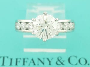 Tiffany & Co Round Diamond Channel Set Engagement Ring 2.49 ct Platinum Rt $54K