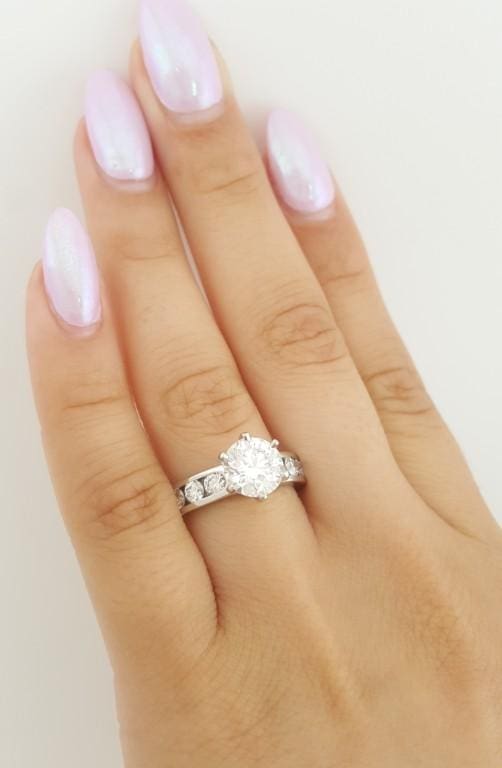 Tiffany & Co Round Diamond Channel Set Engagement Ring 2.49 ct Platinum Rt $54K