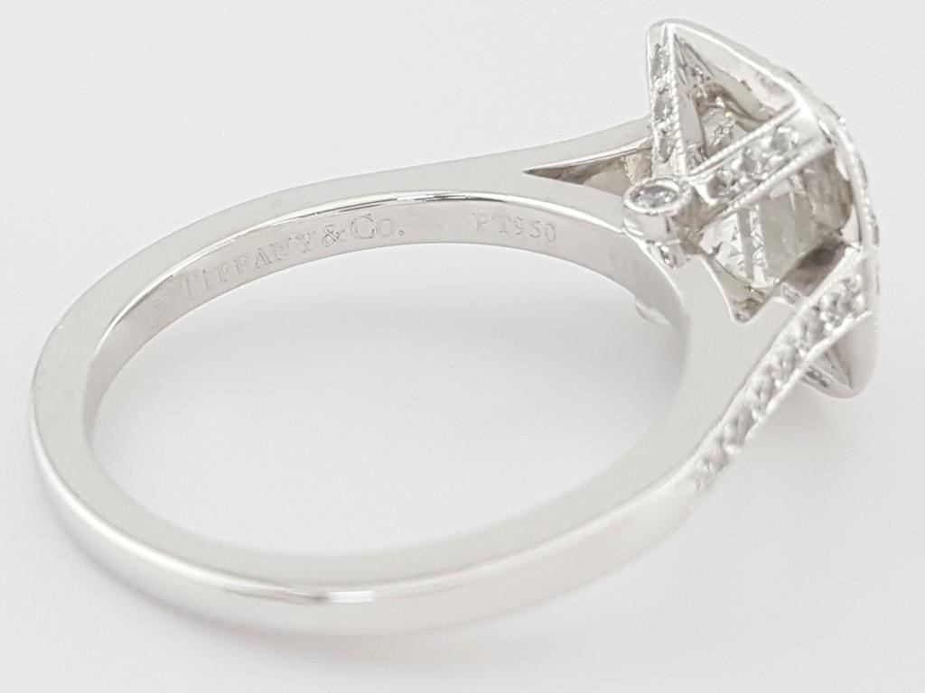 Tiffany & Co Legacy Cut Diamond Platinum Engagement Ring 1.84 ct Retail $44k