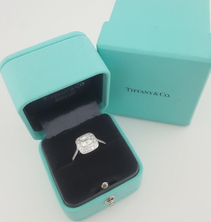 Tiffany & Co Legacy Cut Diamond Platinum Engagement Ring 1.84 ct Retail $44k