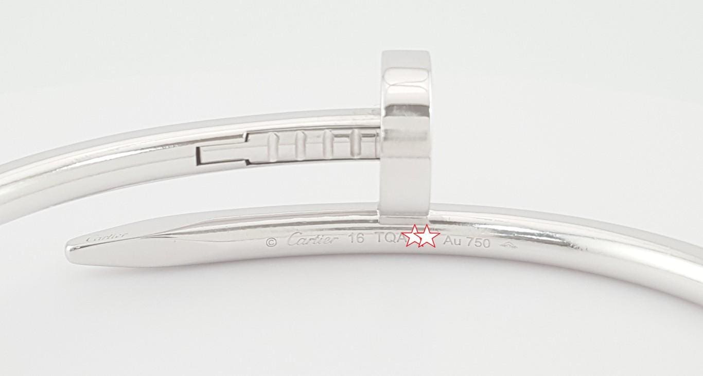 Cartier Juste Un Clou 18K White Gold Bracelet SIZE 16 w/ Papers Retail $9,300