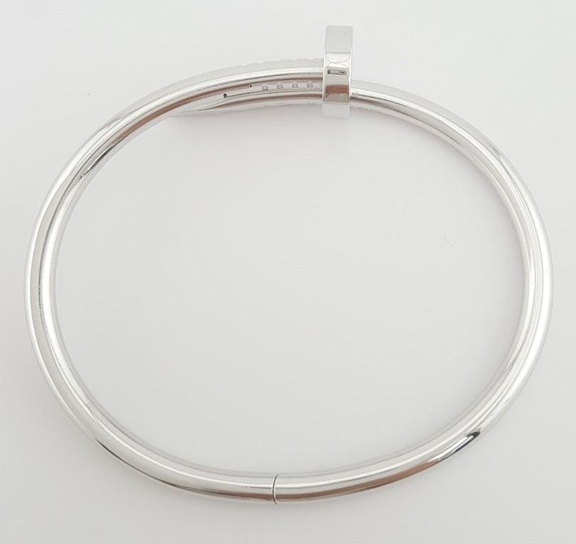 Cartier Juste Un Clou 18K White Gold Bracelet SIZE 16 w/ Papers Retail $9,300