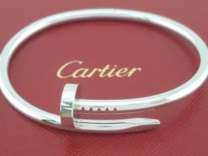 Cartier Juste Un Clou 18K White Gold Bracelet SIZE 16 w/ Papers Retail $9,300