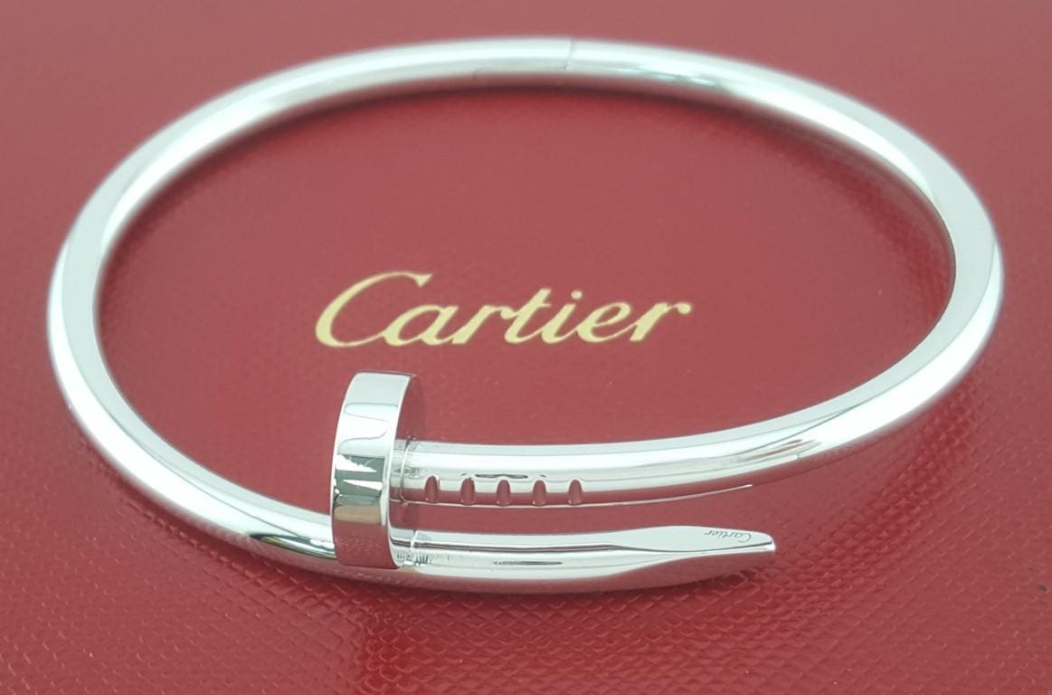 Cartier Juste Un Clou 18K White Gold Bracelet SIZE 16 w/ Papers Retail $9,300