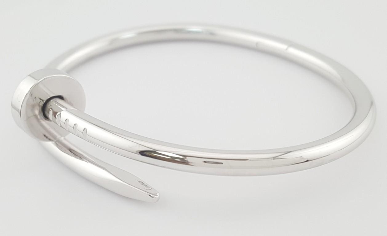 Cartier Juste Un Clou 18K White Gold Bracelet SIZE 16 w/ Papers Retail $9,300