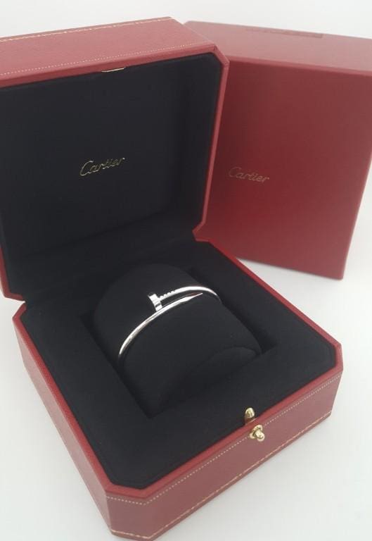 Cartier Juste Un Clou 18K White Gold Bracelet SIZE 16 w/ Papers Retail $9,300